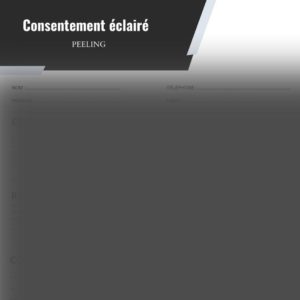 CONSENTEMENT ÉCLAIRÉ PEELING